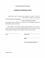 Actuarial Filing Instructions - Domestic Life &amp; Health Insurers - Louisiana, Page 10