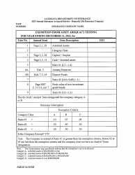 Actuarial Filing Instructions - Domestic Life &amp; Health Insurers - Louisiana, Page 12