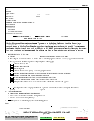 Document preview: Form APP-002 Notice of Appeal/Cross-appeal - Unlimited Civil Case (Appellate) - California