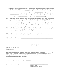 Consent of Adoptee - Alabama, Page 2