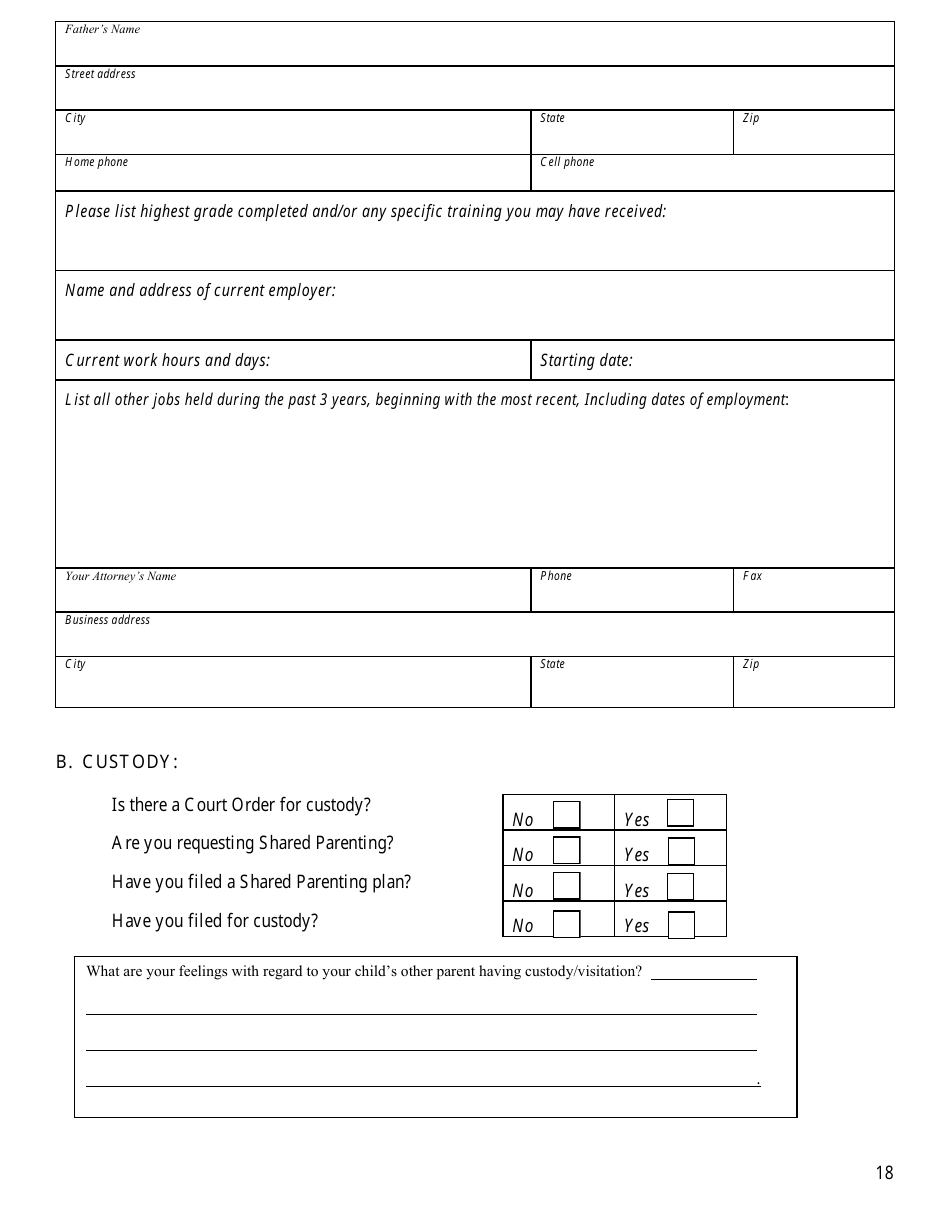 Complaint - Motion for Parenting Time - Warren County, Ohio, Page 18