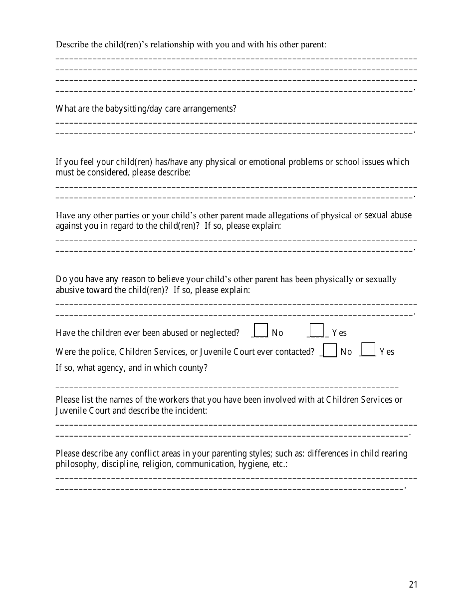 Complaint - Motion for Parenting Time - Warren County, Ohio, Page 21