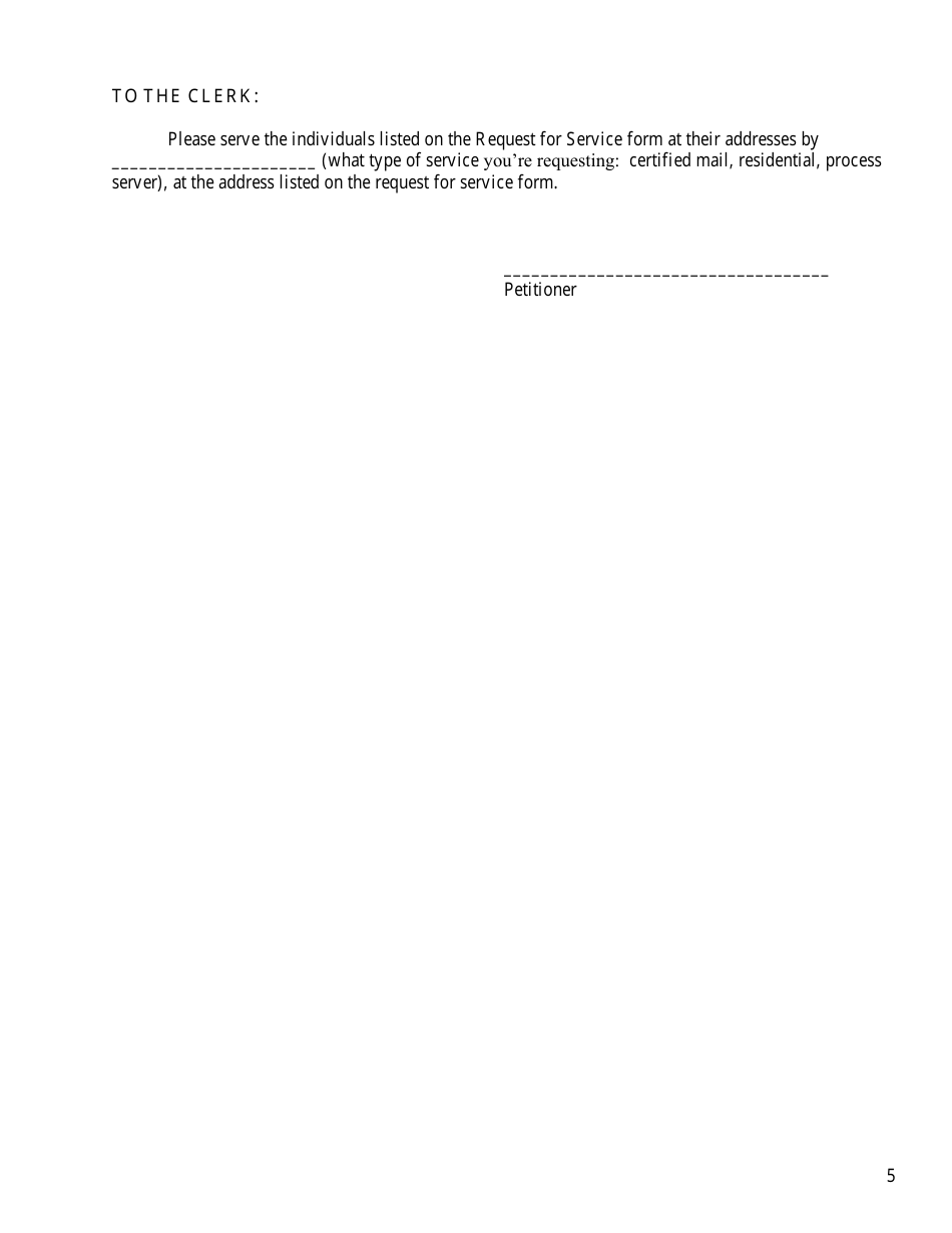 Complaint - Motion for Parenting Time - Warren County, Ohio, Page 5