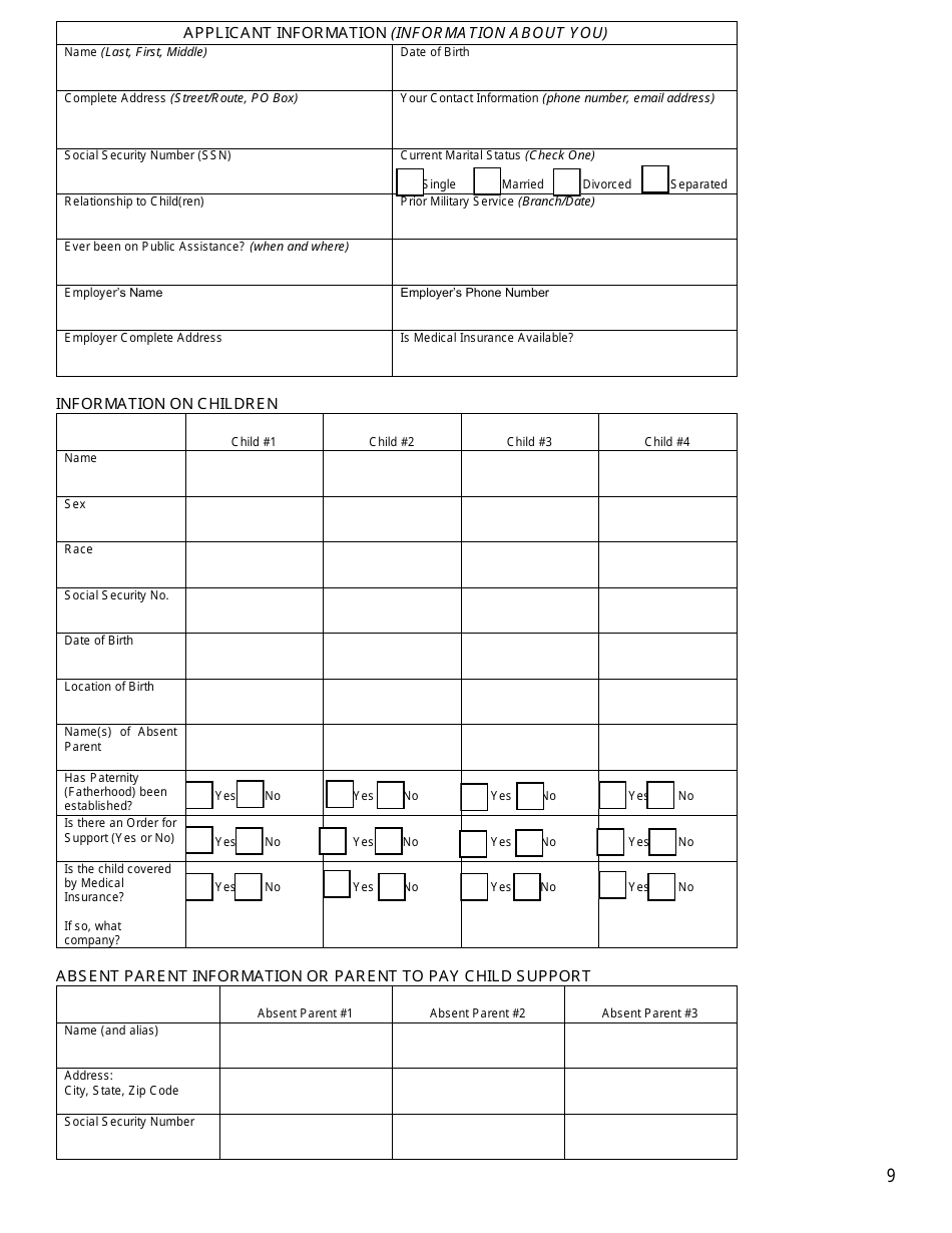 Complaint - Motion for Parenting Time - Warren County, Ohio, Page 9