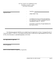Application to Seal and/or Expunge an Adult Record - Warren County, Ohio, Page 4