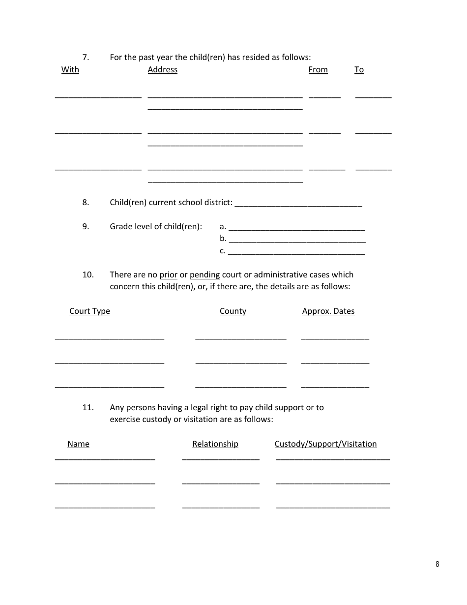 Motion for Ex-parte emergency Custody - Warren County, Ohio, Page 8