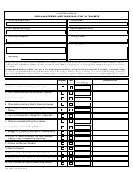FSIS Form 2410-9 Clearance of Employee for Separation or Transfer