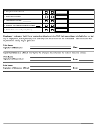 FSIS Form 2410-9 Clearance of Employee for Separation or Transfer, Page 2