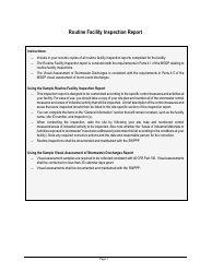 Document preview: Routine Facility Inspection Report - Nevada