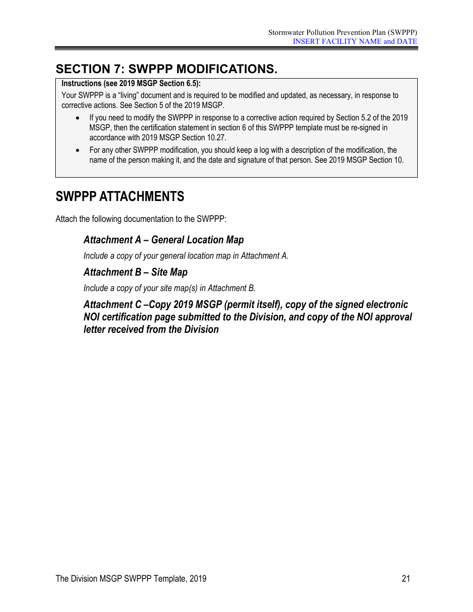 Stormwater Pollution Prevention Plan Template - Nevada, Page 26