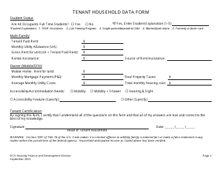 Tenant Household Data Form - Georgia (United States), Page 2