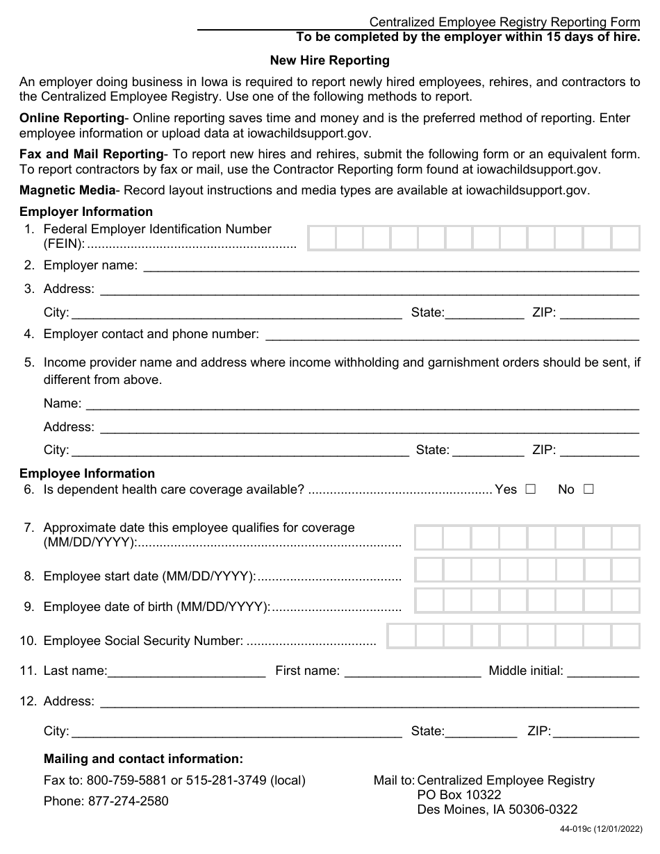Form IA W-4 (44-019) Employee Withholding Allowance Certificate - Iowa, Page 3