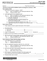 Document preview: Form IA100D (41-158) Iowa Capital Gain Deduction - Timber - Iowa, 2023
