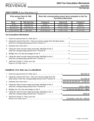 Form 41-026 Tax Calculation Worksheet - Non-joint Filers - Iowa, Page 2