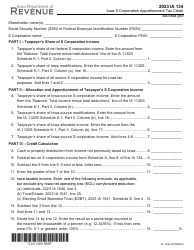Form IA134 (41-134) Iowa S Corporation Apportionment Tax Credit - Iowa