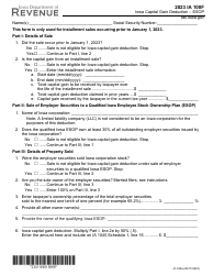 Form IA100F (41-160) Iowa Capital Gain Deduction - Esop - Iowa