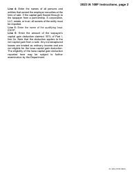 Form IA100F (41-160) Iowa Capital Gain Deduction - Esop - Iowa, Page 3