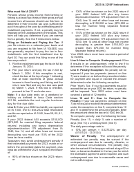 Form IA2210F (45-008) Iowa Underpayment of Estimated Tax by Farmers and Fishers - Iowa, Page 2