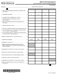 Document preview: Form IA2210 (45-011) Schedule AI Iowa Annualized Income Installment Method - Iowa, 2023