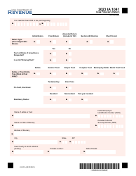 Document preview: Form IA1041 (63-001) Iowa Fiduciary Return - Iowa, 2023