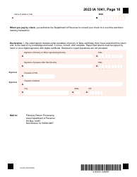 Form IA1041 (63-001) Iowa Fiduciary Return - Iowa, Page 10