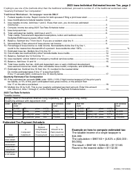 Instructions for Form IA1040ES, 96-048 Iowa Individual Estimated Income Tax Payment Voucher - Iowa, Page 2