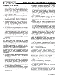 Document preview: Instructions for Form IA PTE-C, 41-174 Iowa Composite Return - Iowa