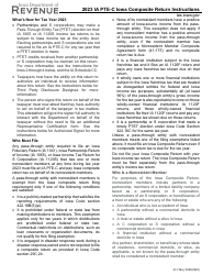 Instructions for Form IA PTE-C, 41-174 Iowa Composite Return - Iowa