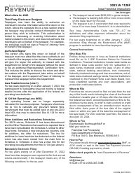 Document preview: Instructions for Form IA1120F, 43-001 Franchise Return for Financial Institutions - Iowa