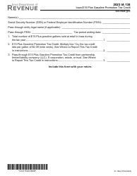 Document preview: Form IA138 (41-152) Iowa E15 Plus Gasoline Promotion Tax Credit - Iowa, 2023