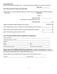 Non-participating Manufacturer Certification Form - Iowa, Page 2
