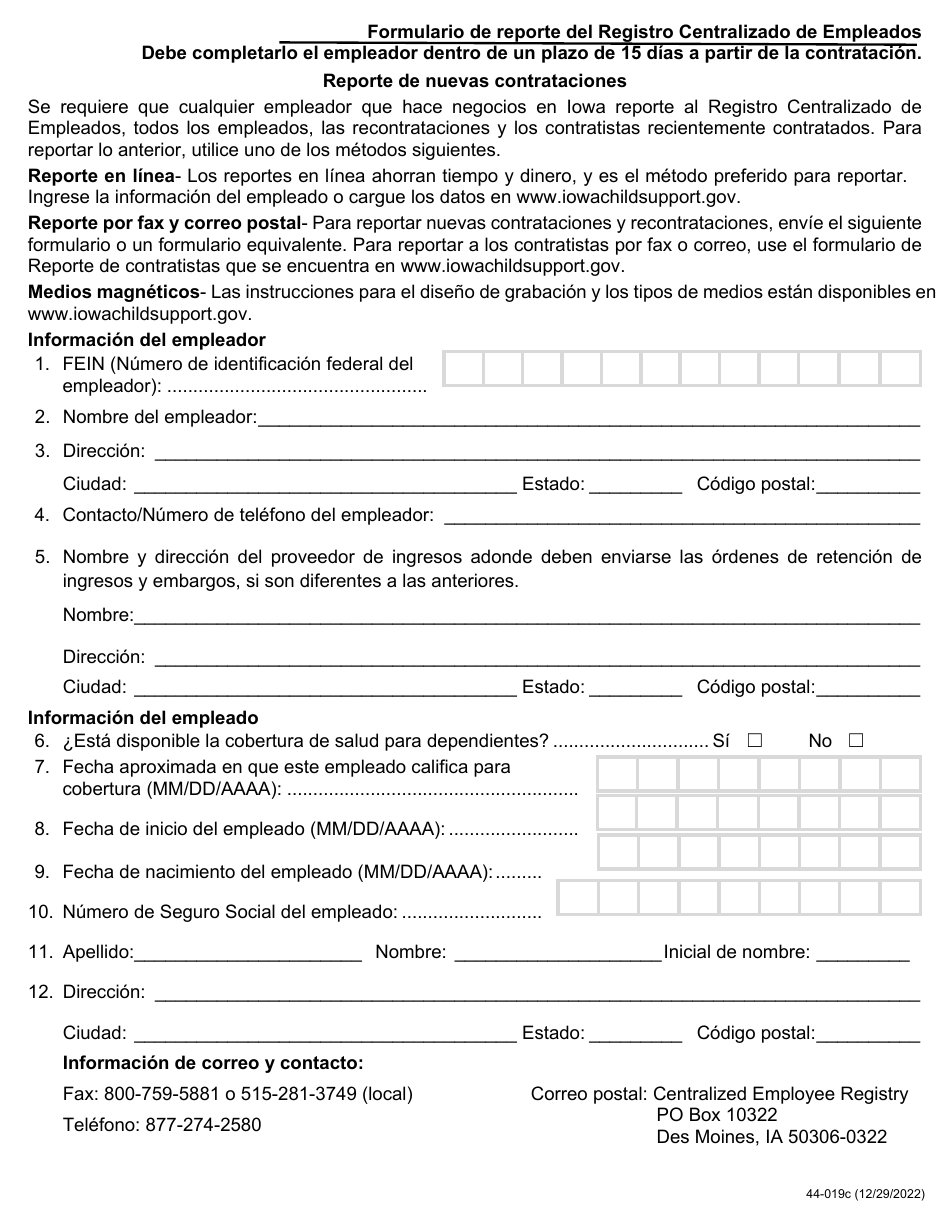 Formulario IA W-4 (44-019) Certificado De Exencion De Retenciones Del Empleado - Iowa (Spanish), Page 3
