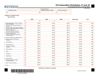 Form 42-022 Schedule I, J1, J2 Ia 851 Affiliated Group/Consolidated Business Activity Ratio - Iowa, Page 2