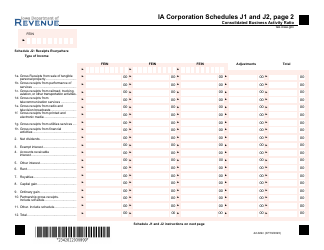 Form 42-022 Schedule I, J1, J2 Ia 851 Affiliated Group/Consolidated Business Activity Ratio - Iowa, Page 3