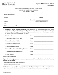 Document preview: Form 76-500 Appeal of Department Action - Iowa