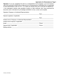 Form 76-504 Application for Reinstatement - Iowa, Page 3
