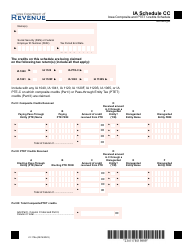 Form 41-178 Schedule CC Iowa Composite and Ptet Credits Schedule - Iowa