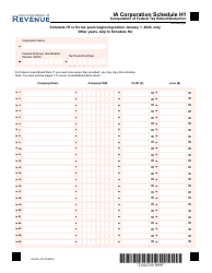 Form 42-021 Schedule H1, H2, H3 - Iowa