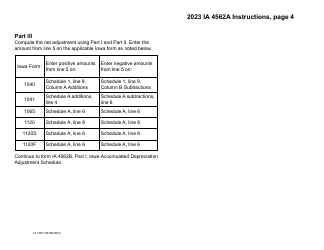 Form IA4562A (41-105) Iowa Depreciation Adjustment Schedule - Iowa, Page 8