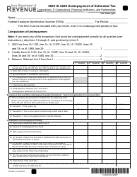 Document preview: Form IA2220 (45-006) Underpayment of Estimated Tax - Corporations, S Corporations, Financial Institutions, and Partnerships - Iowa, 2023