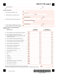 Form IA1120 (42-001) Iowa Corporation Income Tax Return - Iowa, Page 5