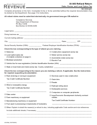 Document preview: Form IA843 (22-009) Refund Return - Sales, Excise, and Local Option Tax - Iowa