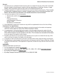 Form 60-038 Election and Application for Deferral of Inheritance Tax - Iowa, Page 2