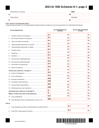 Form IA1065 (41-018) Schedule K-1 Partner&#039;s Share of Iowa Income, Deductions, Modifications - Iowa, Page 2