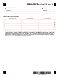 Form IA1065 (41-018) Schedule K-1 Partner&#039;s Share of Iowa Income, Deductions, Modifications - Iowa, Page 3