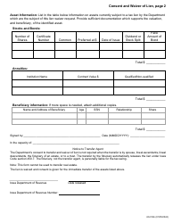 Form 60-014 Iowa Inheritance Tax Consent and Waiver of Lien - Iowa, Page 2