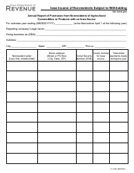 Form 41-136 Iowa Income of Nonresidents Subject to Withholding - Iowa