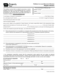 Document preview: Form 56-054 Petition to Local Board of Review Regular Session - Iowa