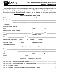 Form 54-269 Certain Nonprofit and Charitable Organizations Property Tax Exemption - Iowa
