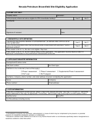 Nevada Petroleum Brownfield Site Eligibility Application - Nevada, Page 2